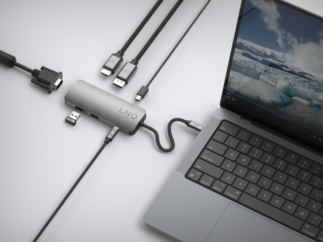 7in1 4K Triple Display HDMI Adapter with PD and Peripheral Ports