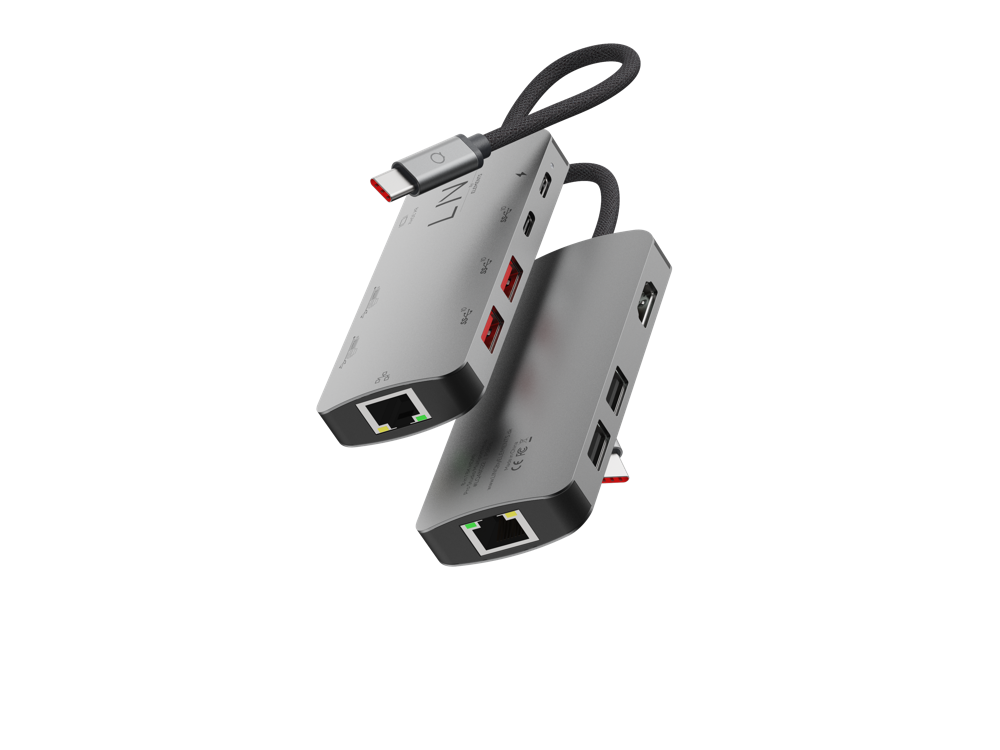 7in1 Pro USB-C 10Gbps Multiport Hub with 4K HDMI and Card Reader –  LINQbyELEMENTS