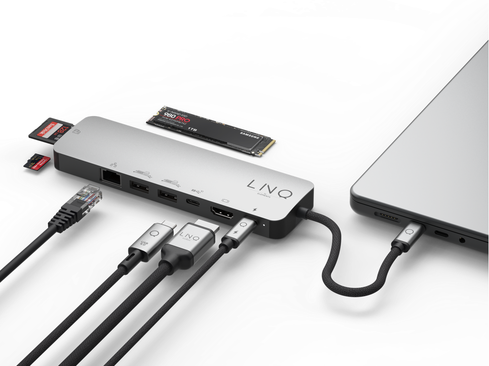 Pro Studio USB-C 10Gbps Multiport Hub with PD, 4K HDMI, NVMe M2 SSD, S –  LINQbyELEMENTS