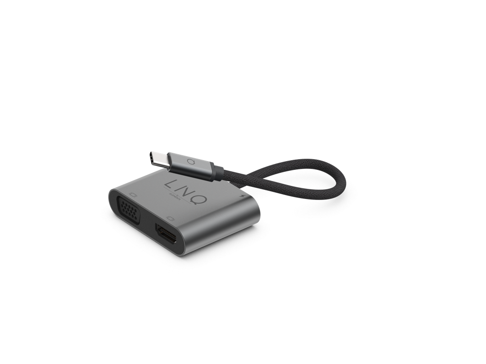 USB C to HDMI/DVI/VGA Adapter, Monodeal 4 in 1 USB 3.0 Type-C Hub VGA/ –  MONODEAL-CORP